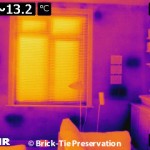 Thermal image od damp wall in Leeds