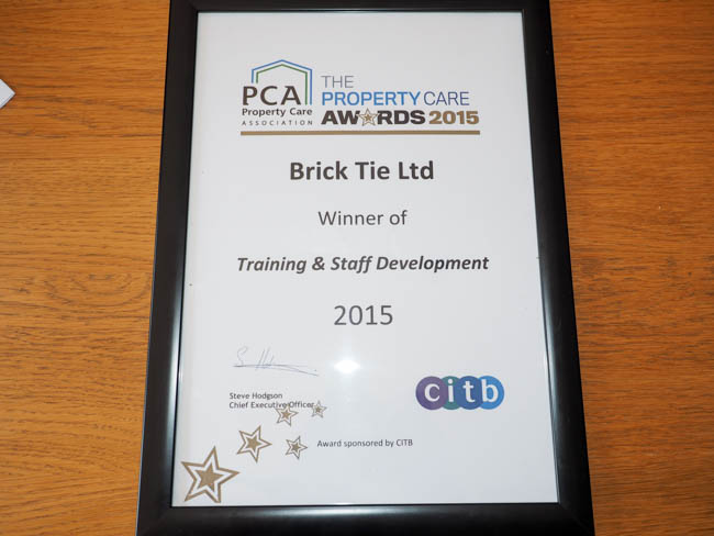 Brick-Tie training award