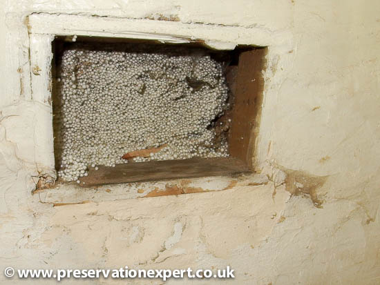 blocked vents imply damp caused by cavity wall insulation