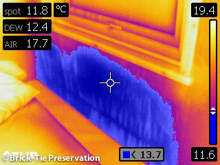 thermal image showing condensation