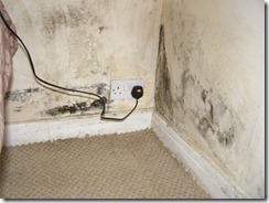 Mould caused by condensation in a house in North leeds