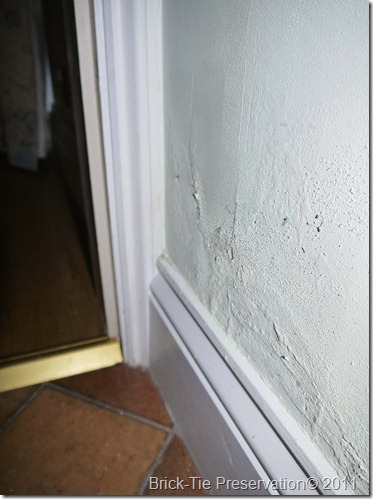 Rising damp inside a house in Wetherby yorkshire