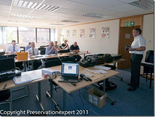 Propert Care Association deligates being trained on Thermography for buildings